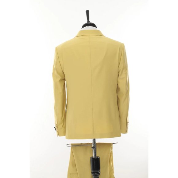 Derman Double Breasted Yellow Royal Series Suit - Picture 5 of 5